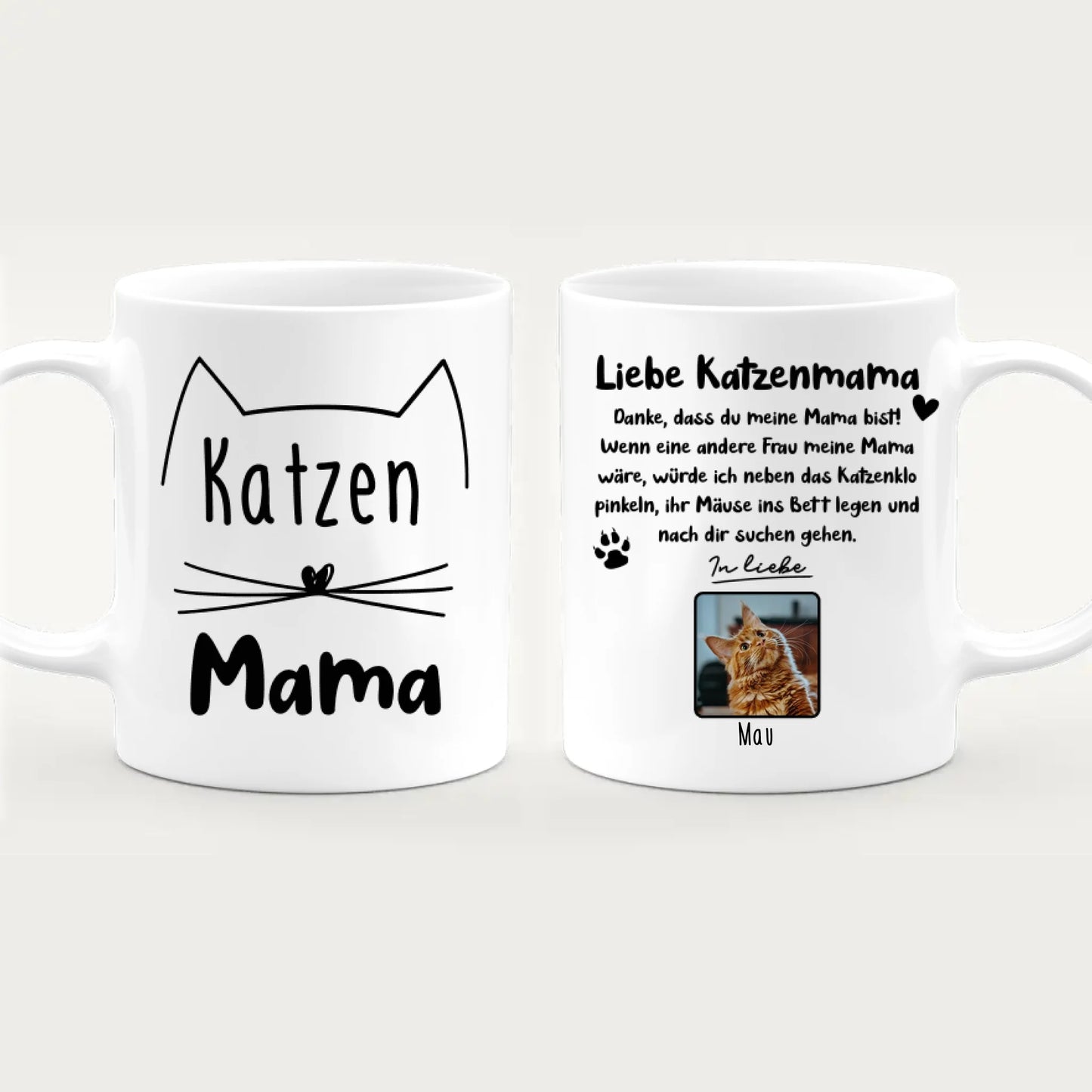 Personalisierte Tasse - Katzenmama/Katzenpapa (1-6 Katzen)