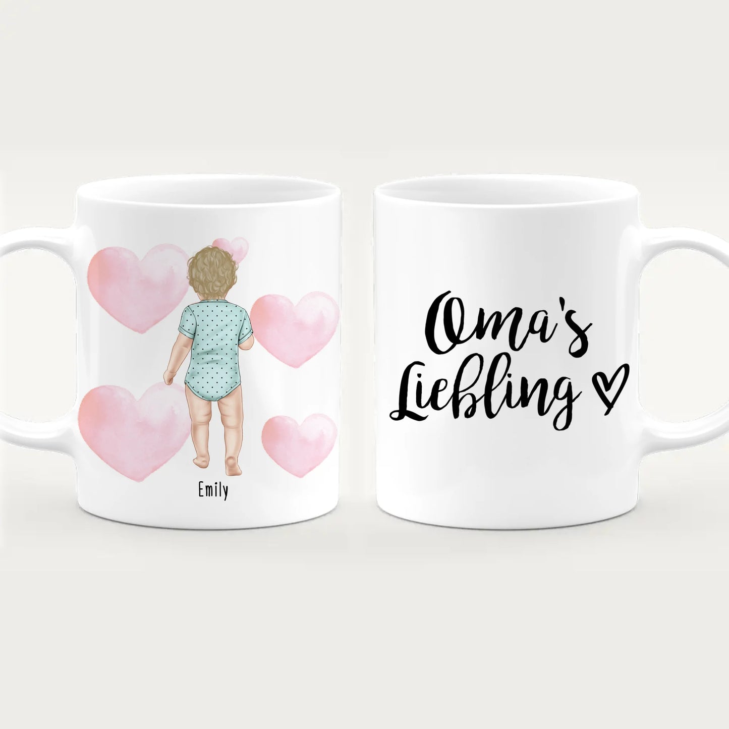 Personalisierte Tasse mit 1 Baby (stehend)