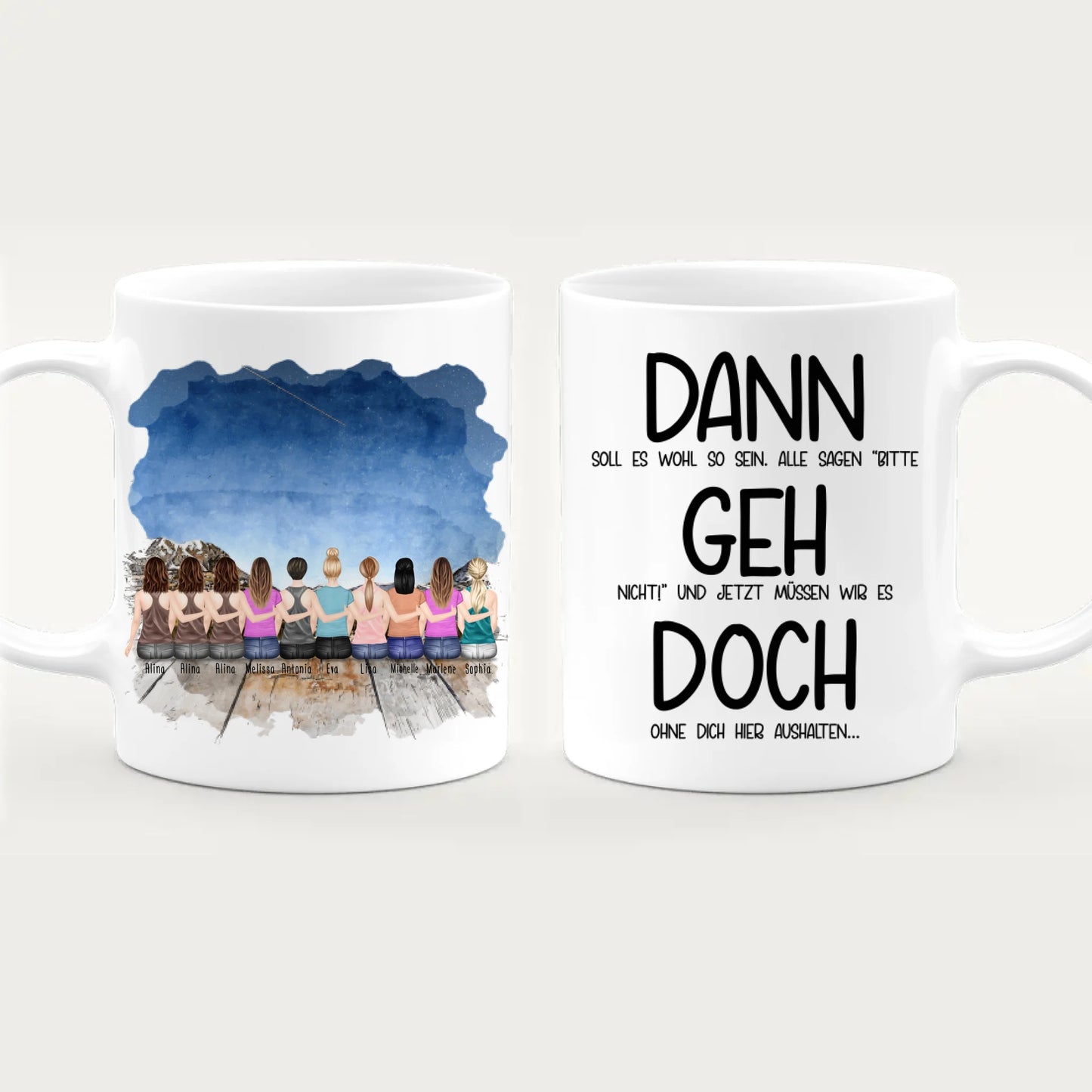 Personalisierte Tasse Kollegen (10 Frauen) - Abschiedsgeschenk