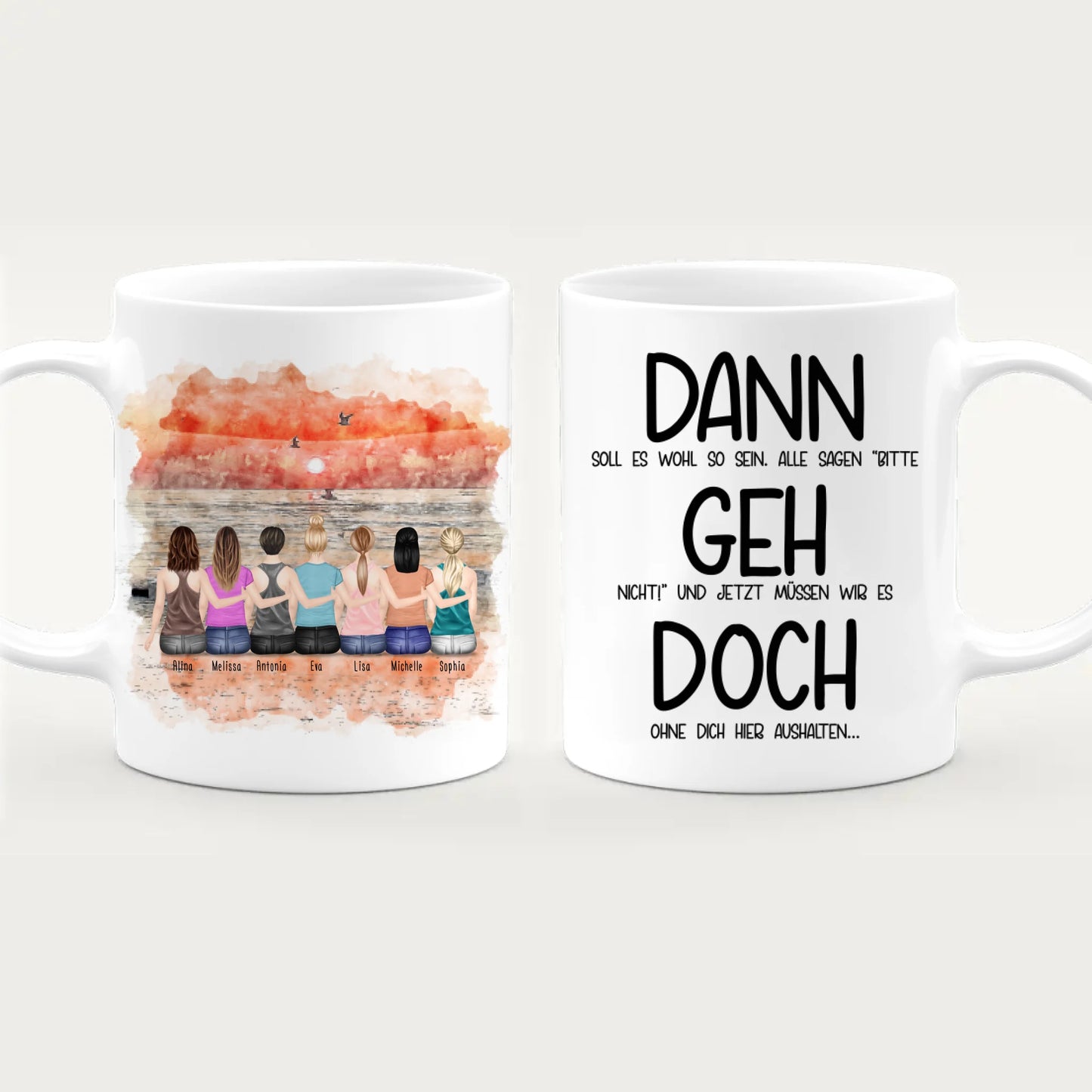 Personalisierte Tasse Kollegen (7 Frauen) - Abschiedsgeschenk