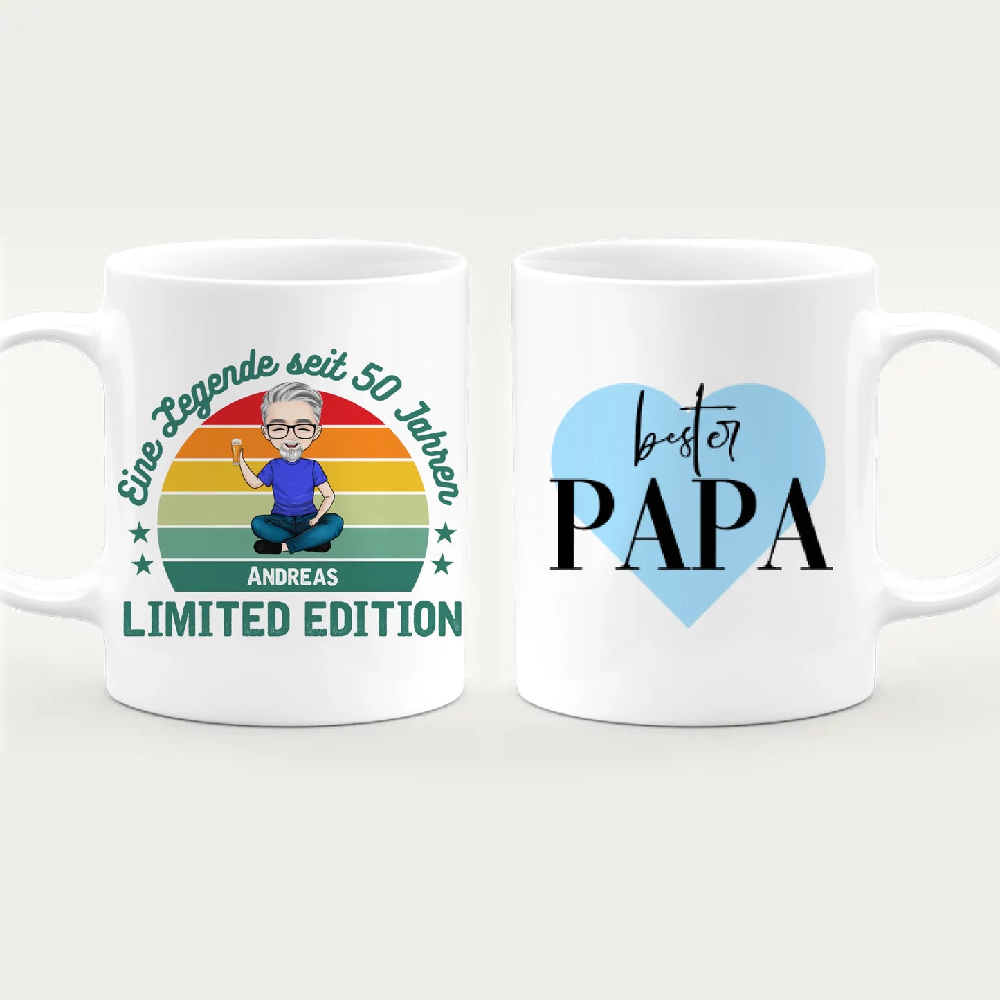 Personalisierte Tasse - Eine Legende seit X Jahren - Opa / Papa Legende