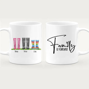 Personalisierte Gummistiefel Tasse (2-6 Personen)
