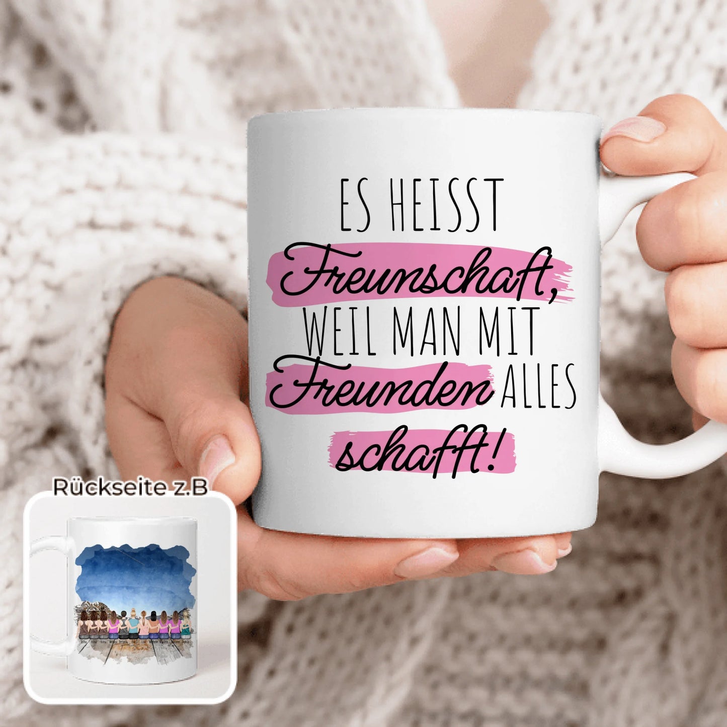 Personalisierte Tasse für Beste Freundinnen (11 Freundinnen)