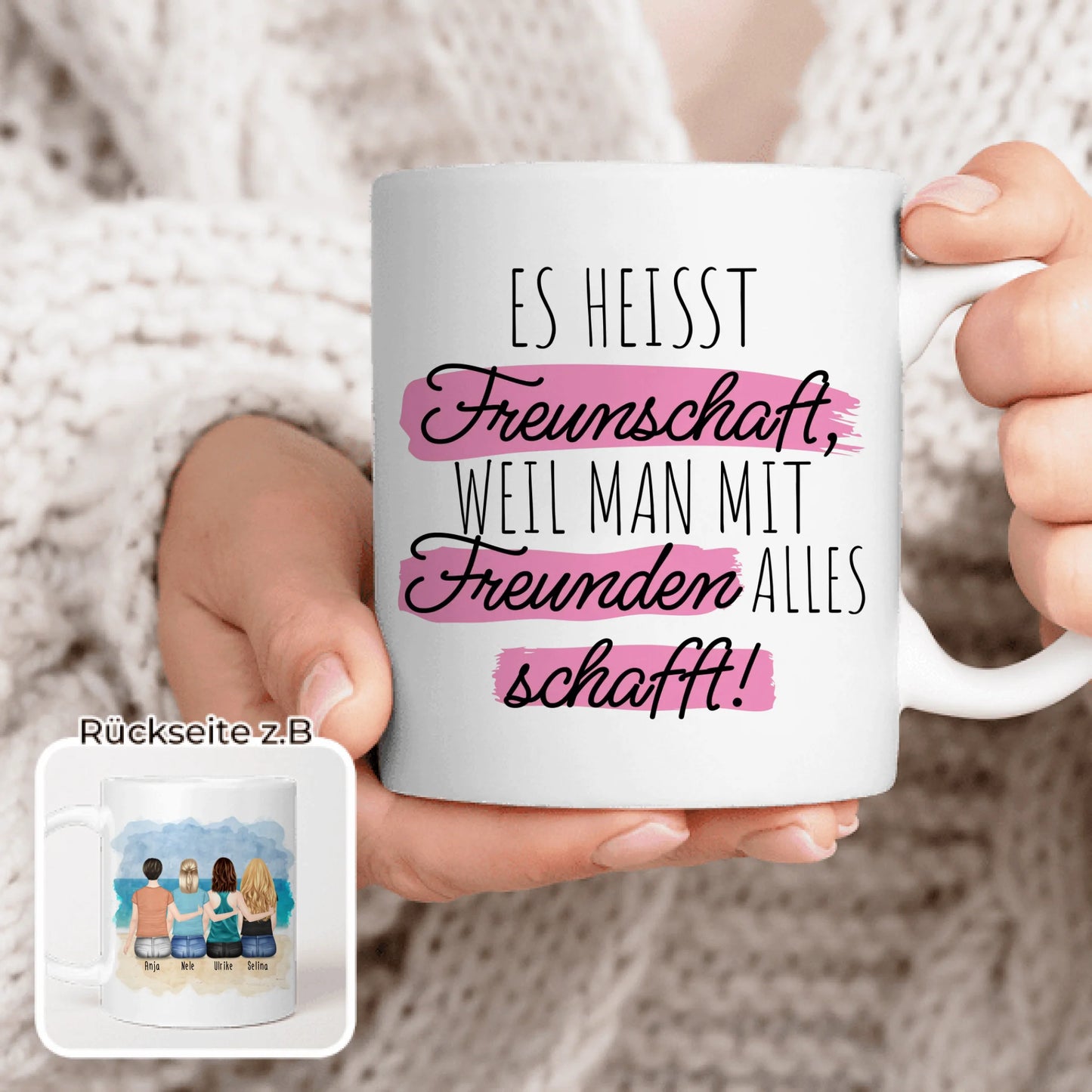 Personalisierte Tasse für Beste Schwestern (4 Schwestern)