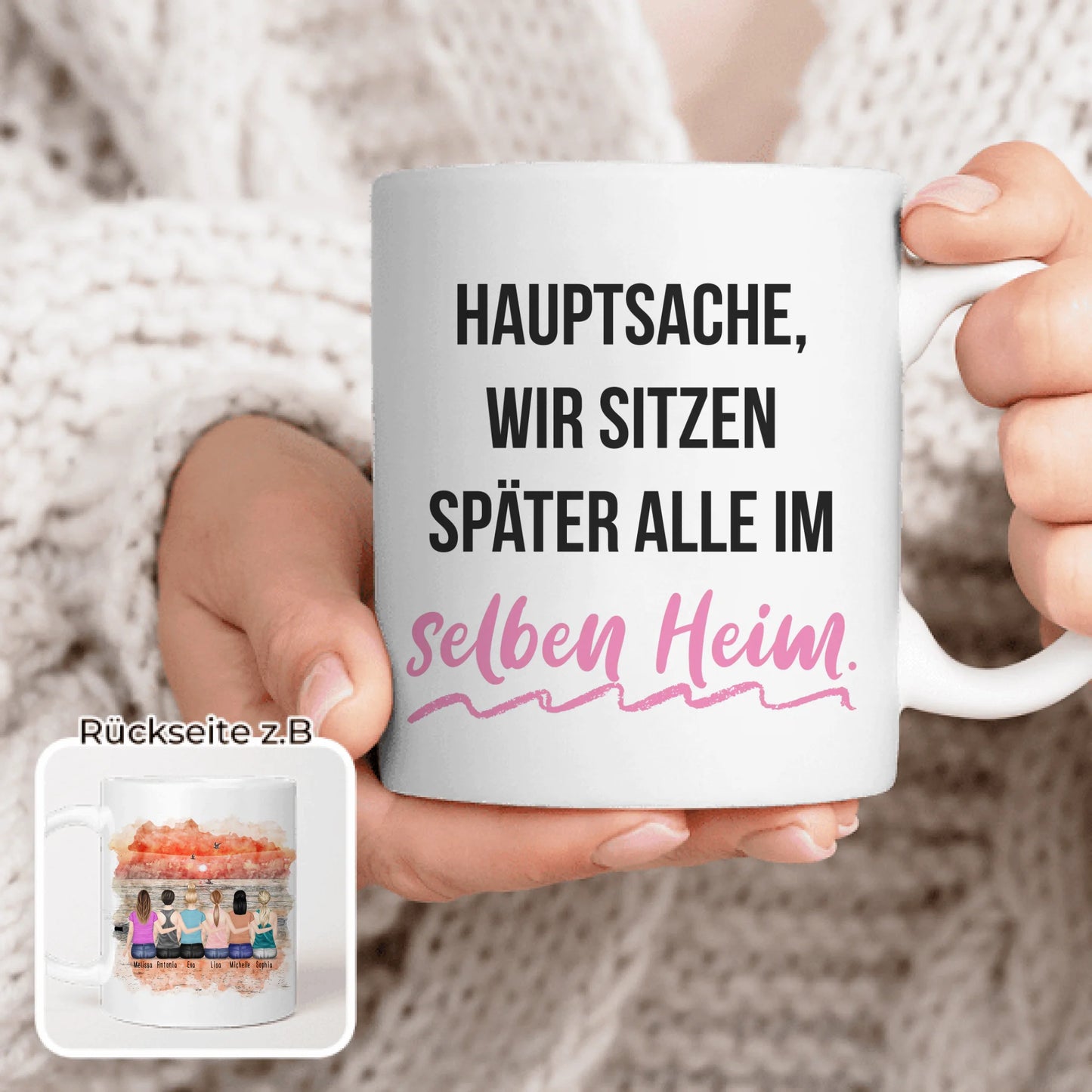 Personalisierte Tasse für Beste Freundinnen (6 Freundinnen)