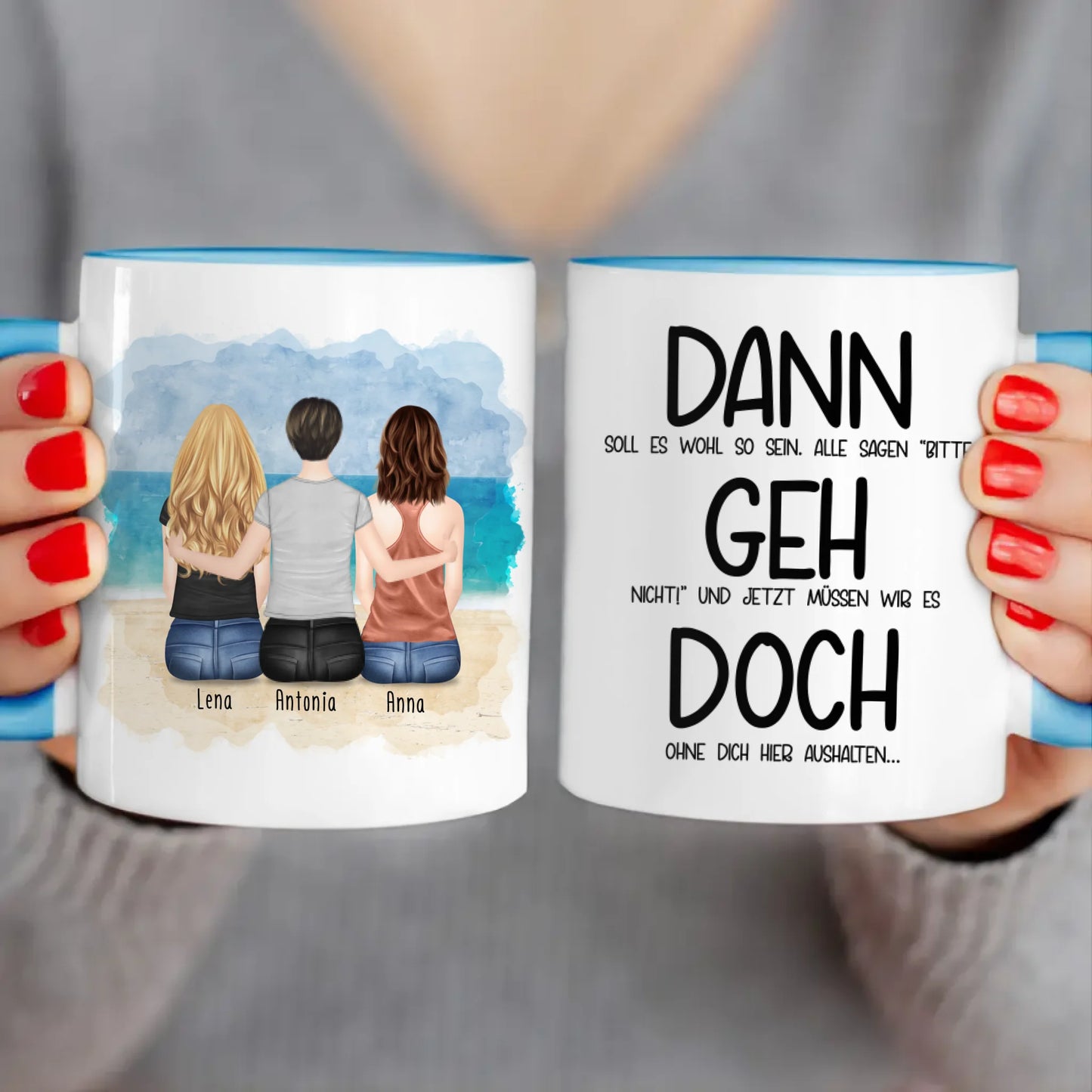 Personalisierte Tasse Kollegen (3 Frauen) - Abschiedsgeschenk