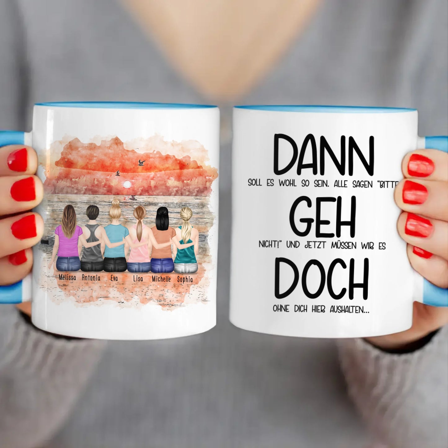 Personalisierte Tasse Kollegen (6 Frauen) - Abschiedsgeschenk