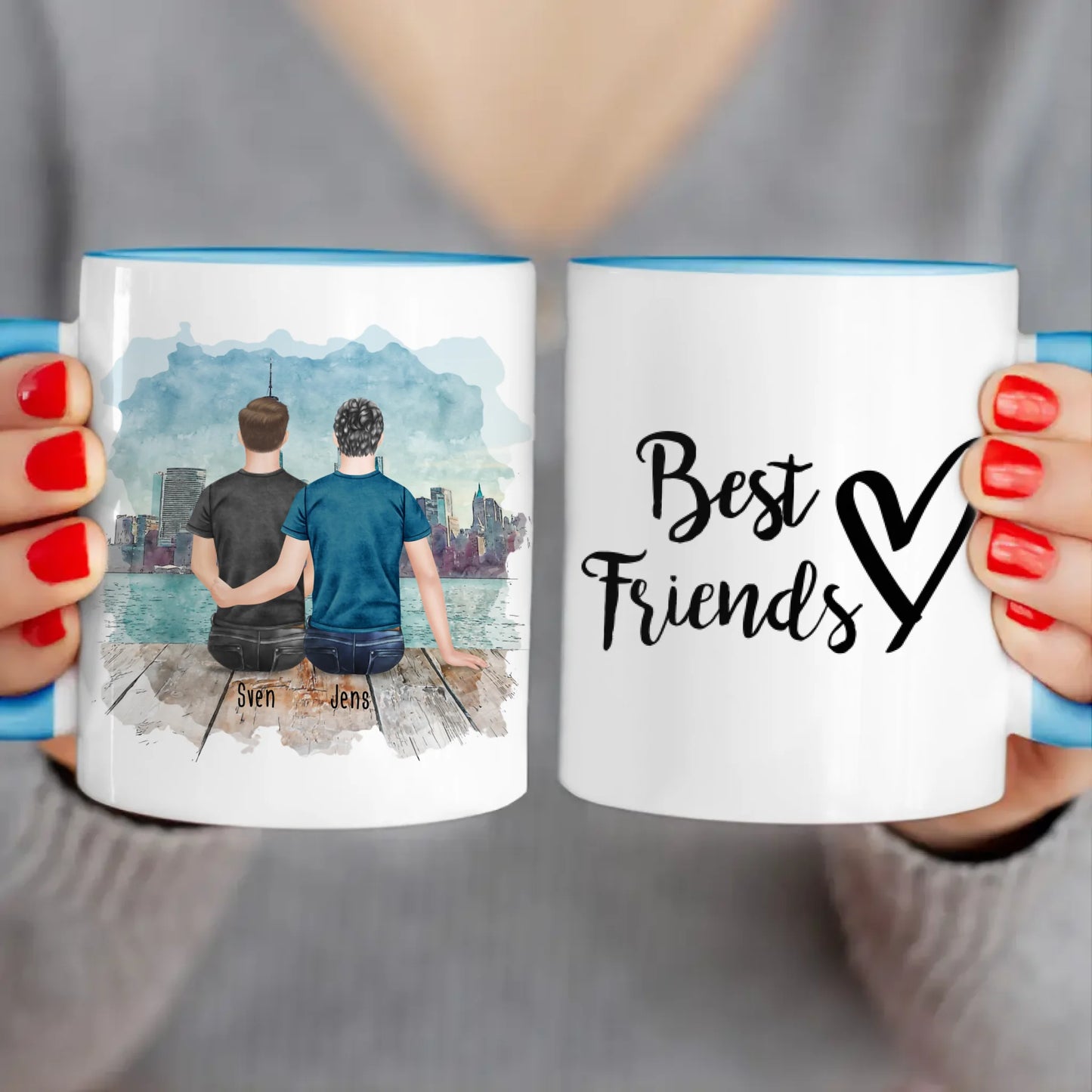 Personalisierte Tasse - Beste Freunde (2 Männer)