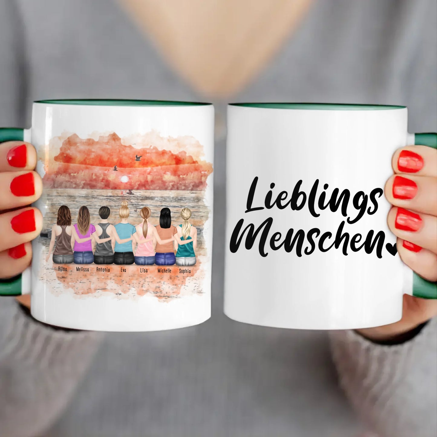 Personalisierte Tasse für Beste Freundinnen (7 Freundinnen)