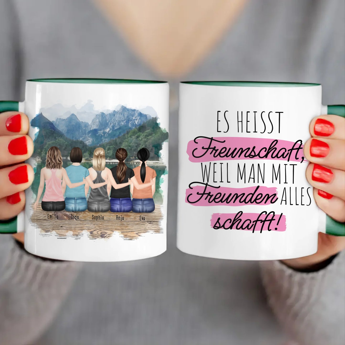 Personalisierte Tasse für Beste Schwestern (5 Schwestern)