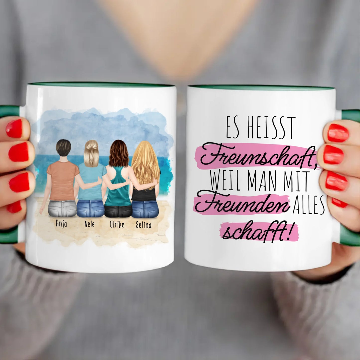 Personalisierte Tasse für Beste Schwestern (4 Schwestern)