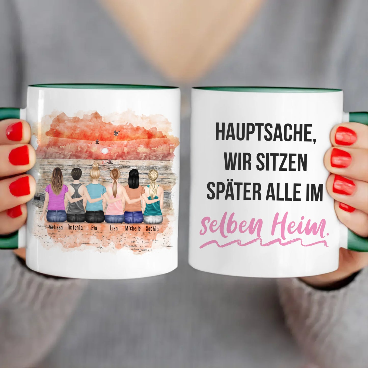 Personalisierte Tasse für Beste Freundinnen (6 Freundinnen)