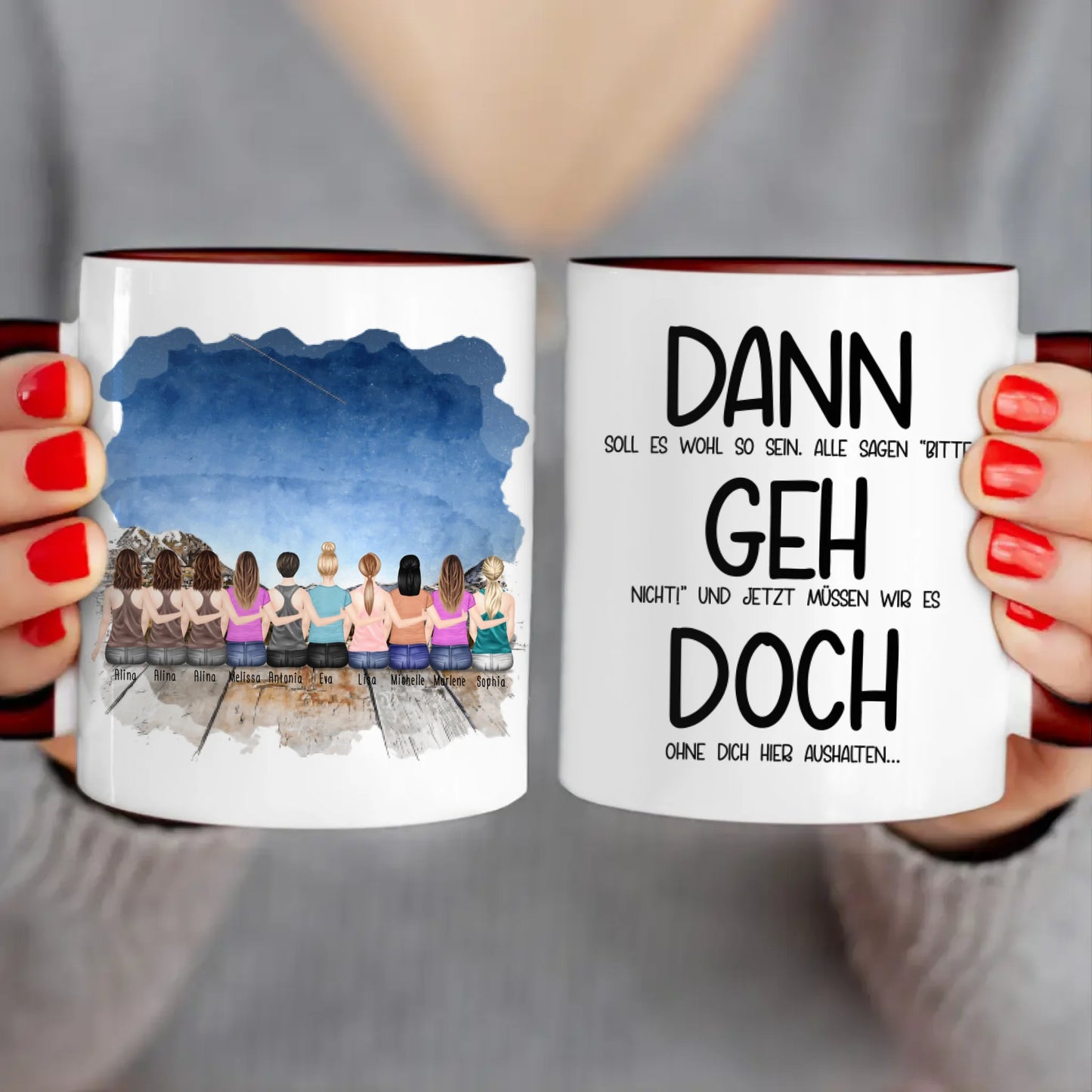 Personalisierte Tasse Kollegen (10 Frauen) - Abschiedsgeschenk