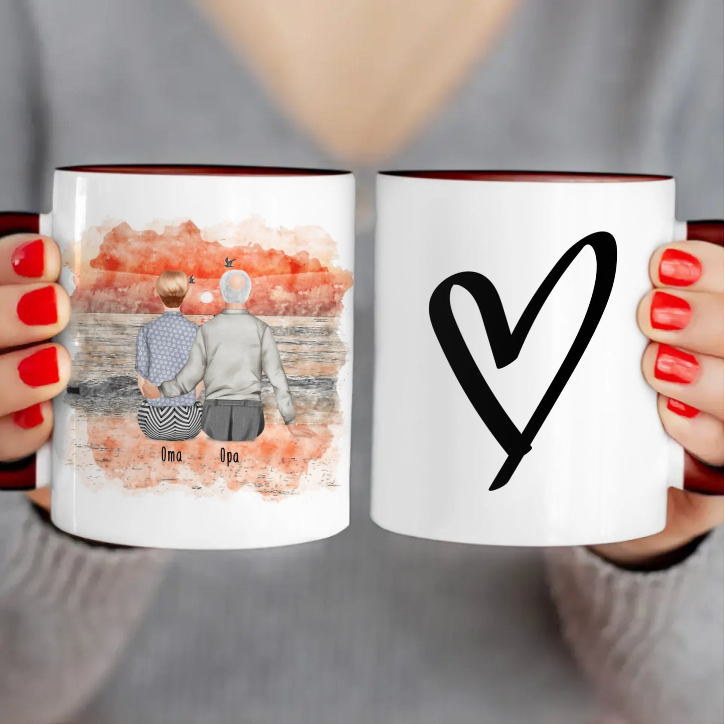 Personalisierte Tasse mit Oma und Opa