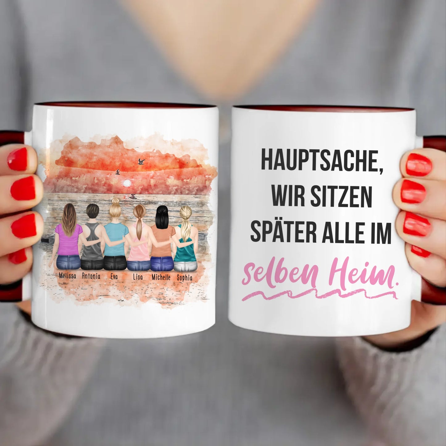 Personalisierte Tasse für Beste Freundinnen (6 Freundinnen)