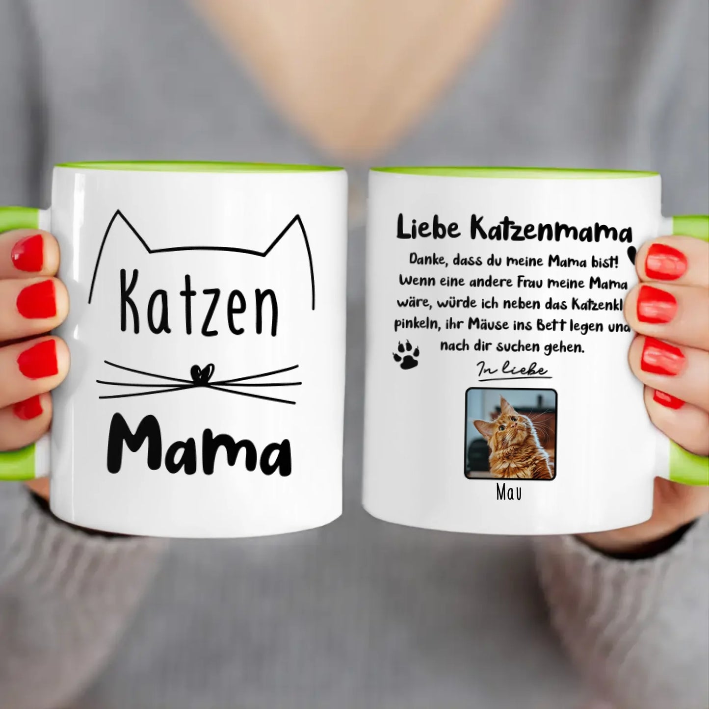 Personalisierte Tasse - Katzenmama/Katzenpapa (1-6 Katzen)