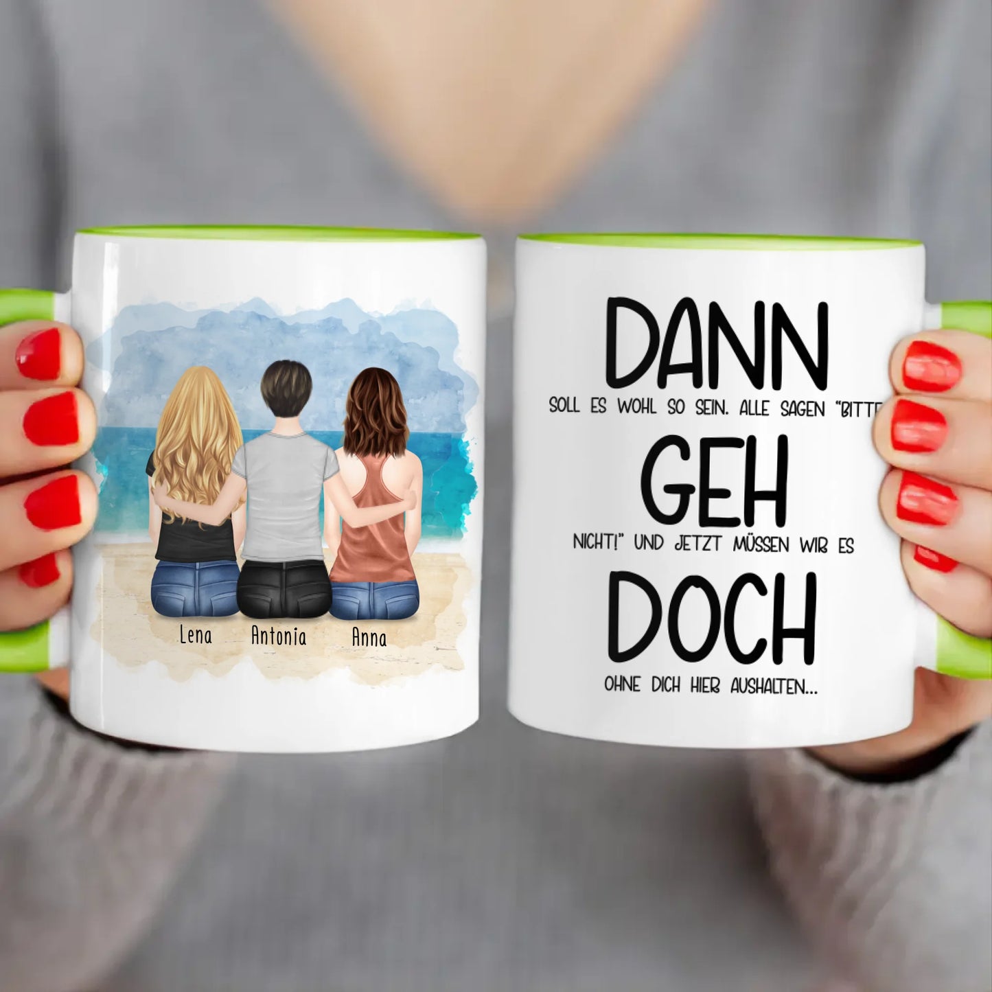 Personalisierte Tasse Kollegen (3 Frauen) - Abschiedsgeschenk