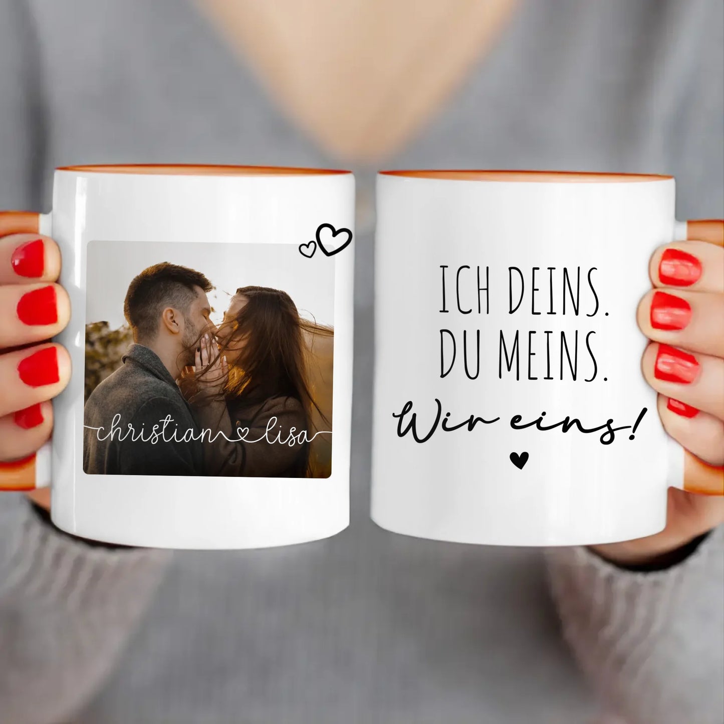 Personalisierte Tasse - Bild und Spruch - Paar-Tasse