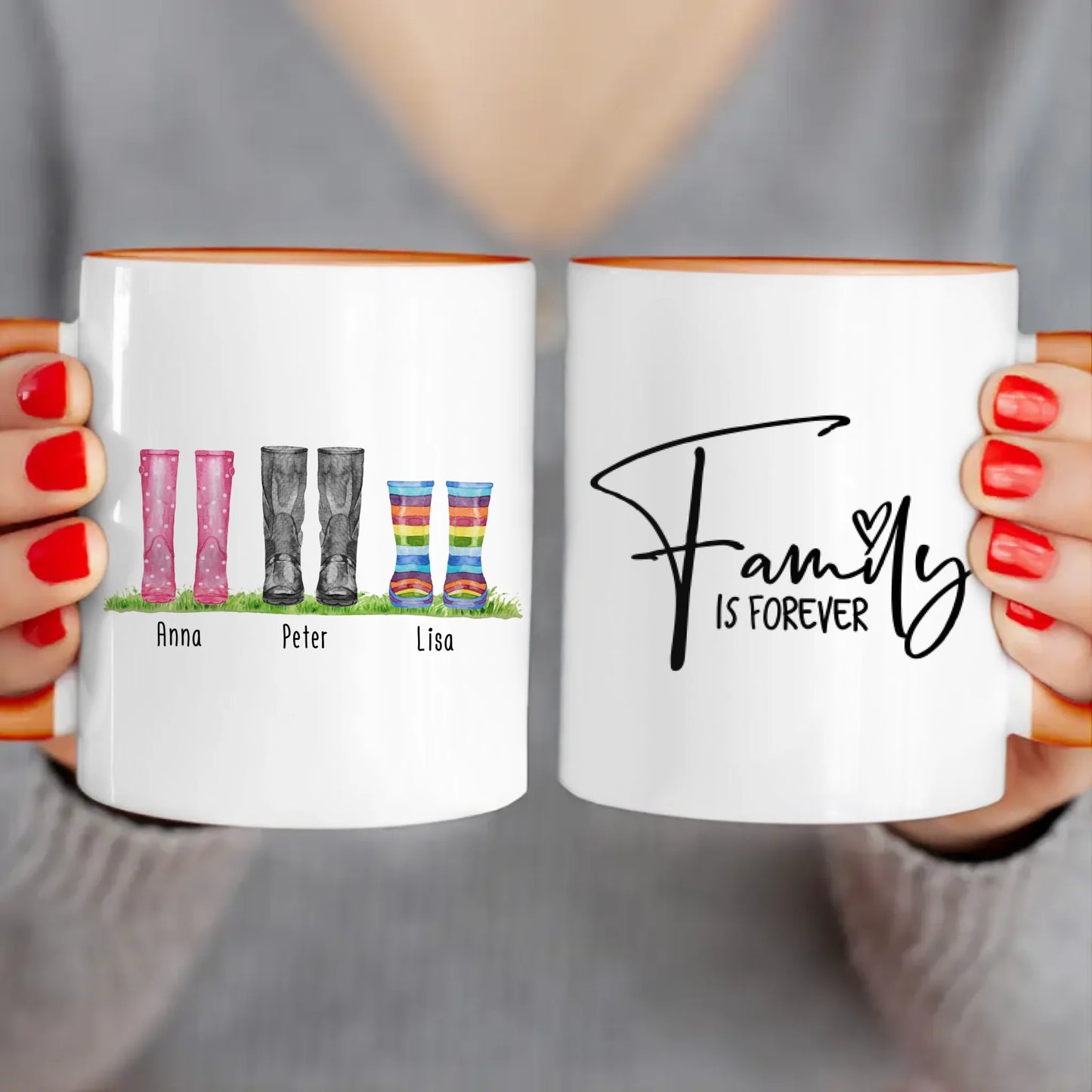 Personalisierte Gummistiefel Tasse (2-6 Personen)