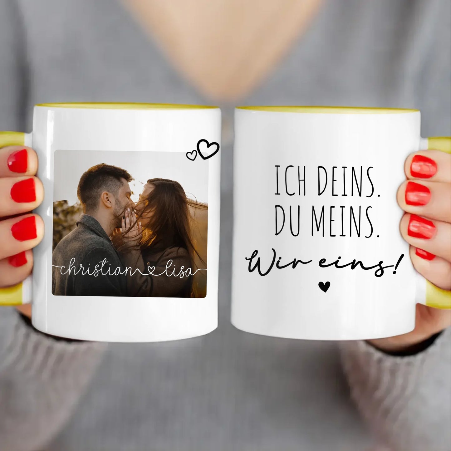 Personalisierte Tasse - Bild und Spruch - Paar-Tasse