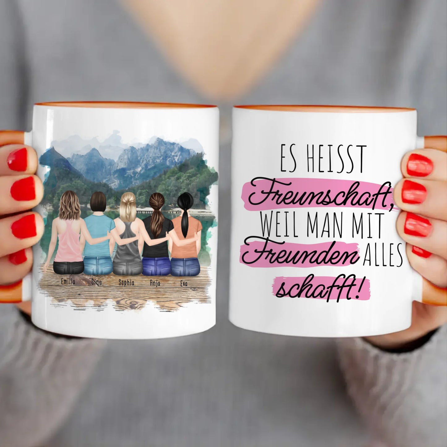 Personalisierte Tasse für Beste Schwestern (5 Schwestern)