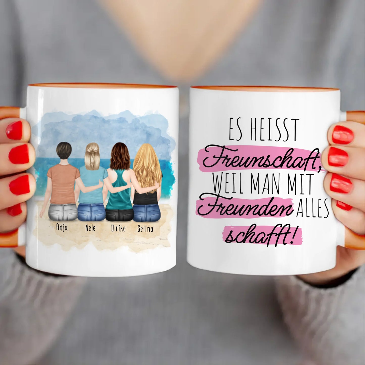 Personalisierte Tasse für Beste Schwestern (4 Schwestern)