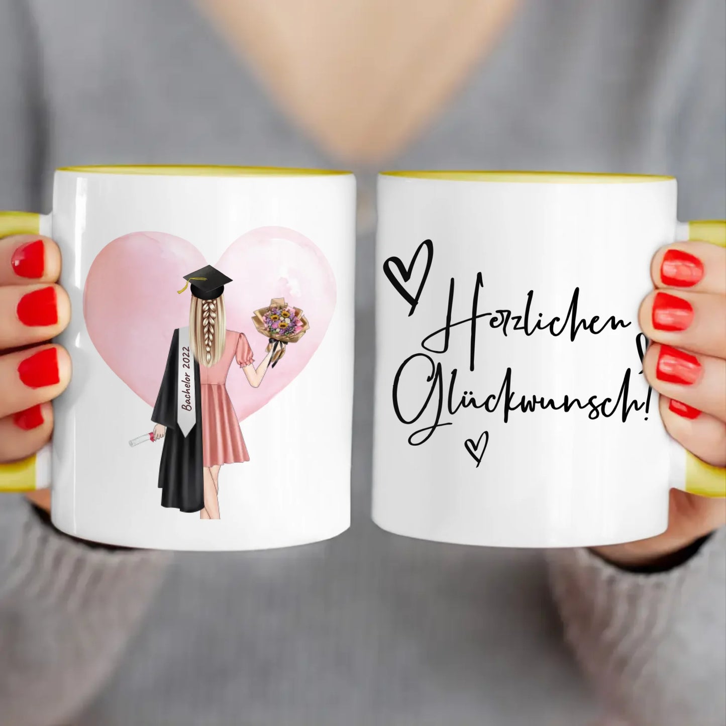 Personalisierte Tasse - Bachelor/Master/Abi/Schulabschluss Geschenk (1 Frau)