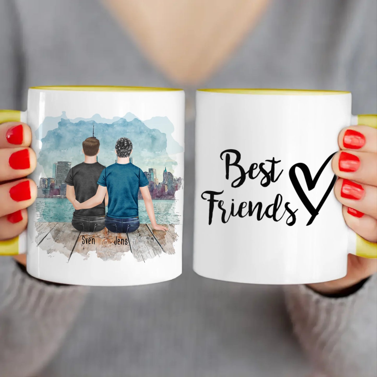 Personalisierte Tasse - Beste Freunde (2 Männer)