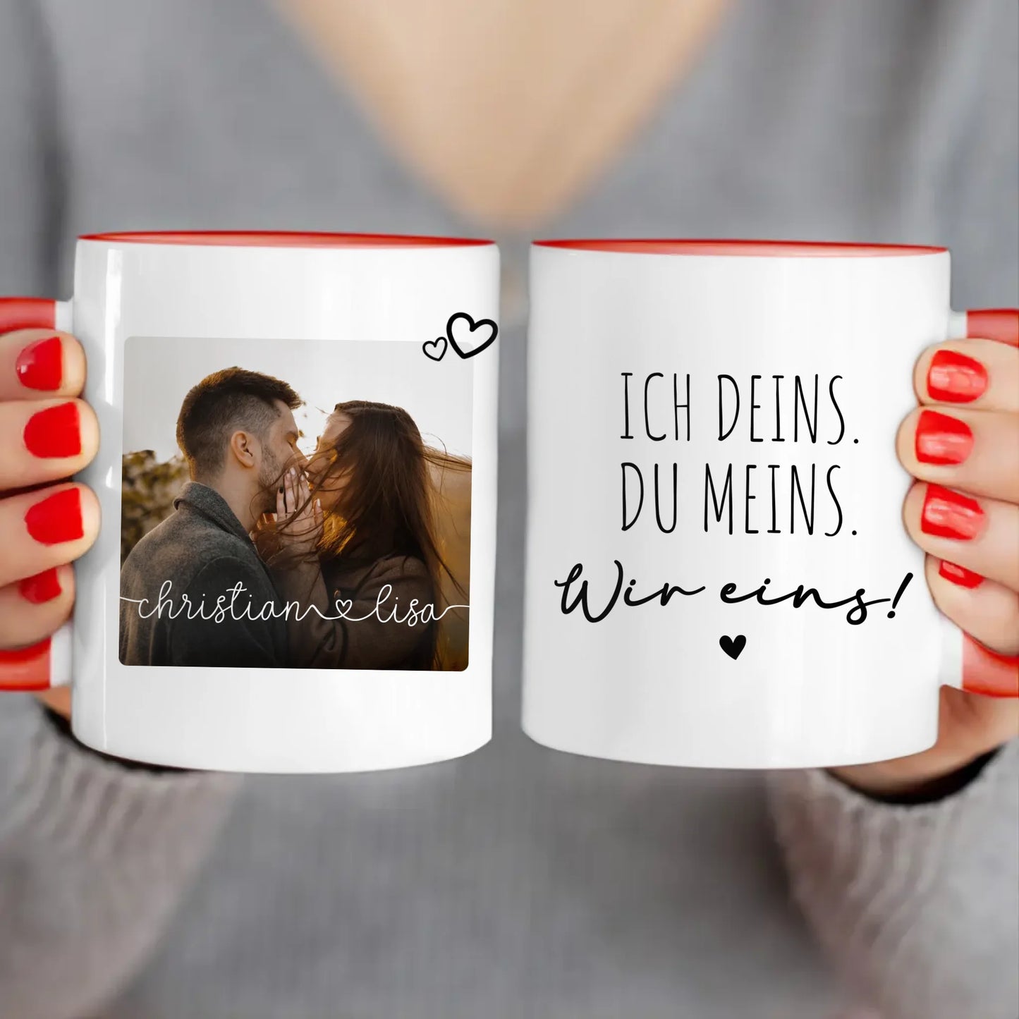 Personalisierte Tasse - Bild und Spruch - Paar-Tasse