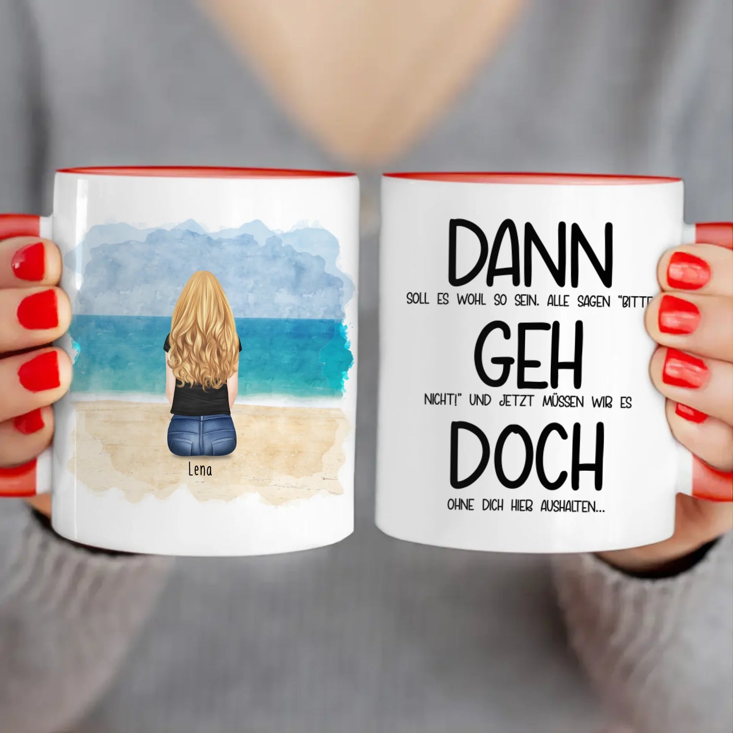 Personalisierte Tasse Kollegen (1 Frau) - Abschiedsgeschenk