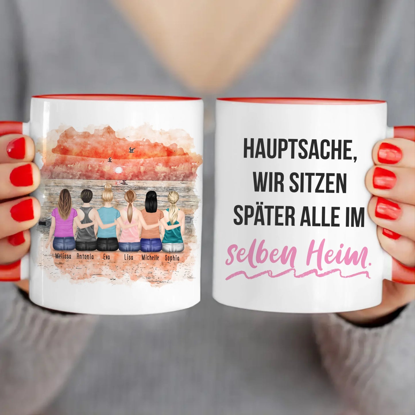 Personalisierte Tasse für Beste Freundinnen (6 Freundinnen)