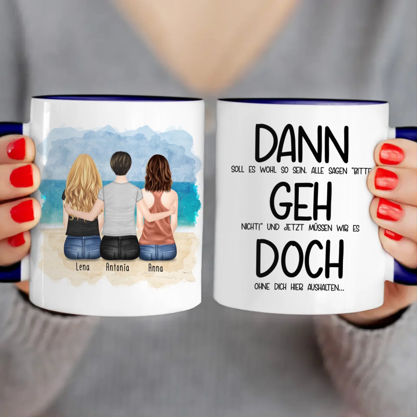 Personalisierte Tasse Kollegen (3 Frauen) - Abschiedsgeschenk