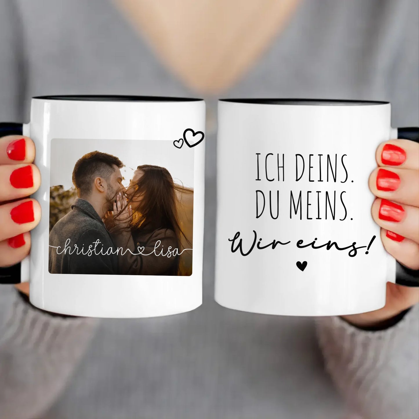 Personalisierte Tasse - Bild und Spruch - Paar-Tasse