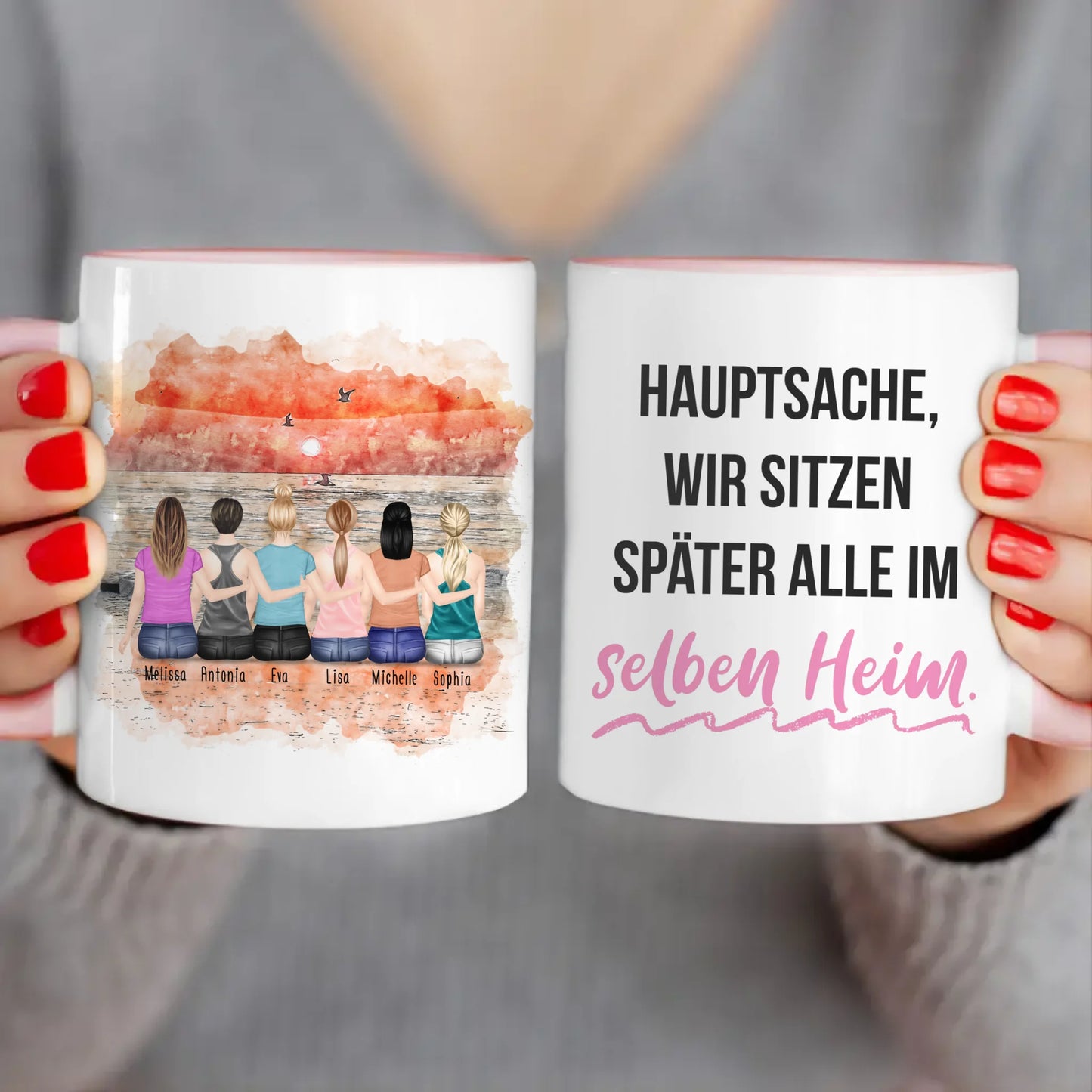 Personalisierte Tasse für Beste Freundinnen (6 Freundinnen)