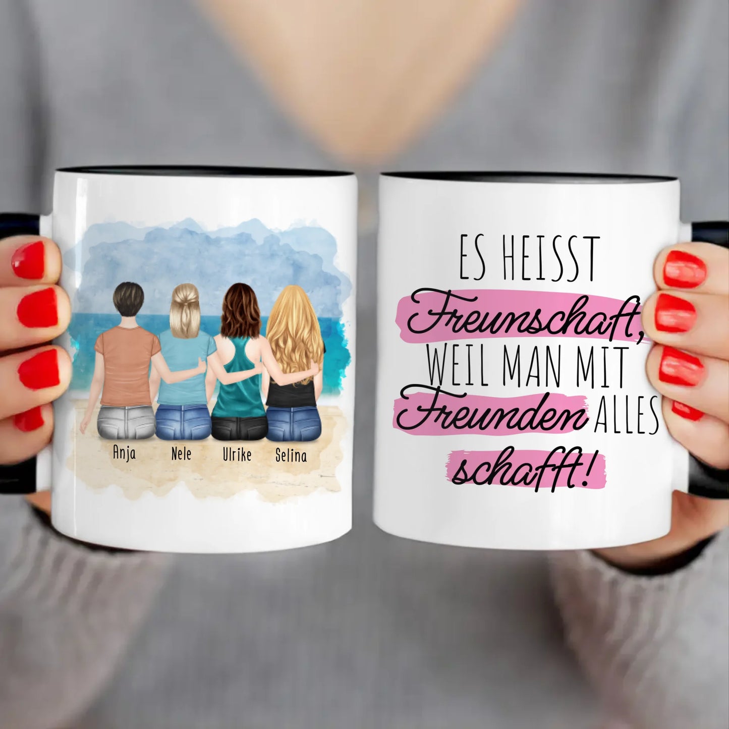 Personalisierte Tasse für Beste Schwestern (4 Schwestern)