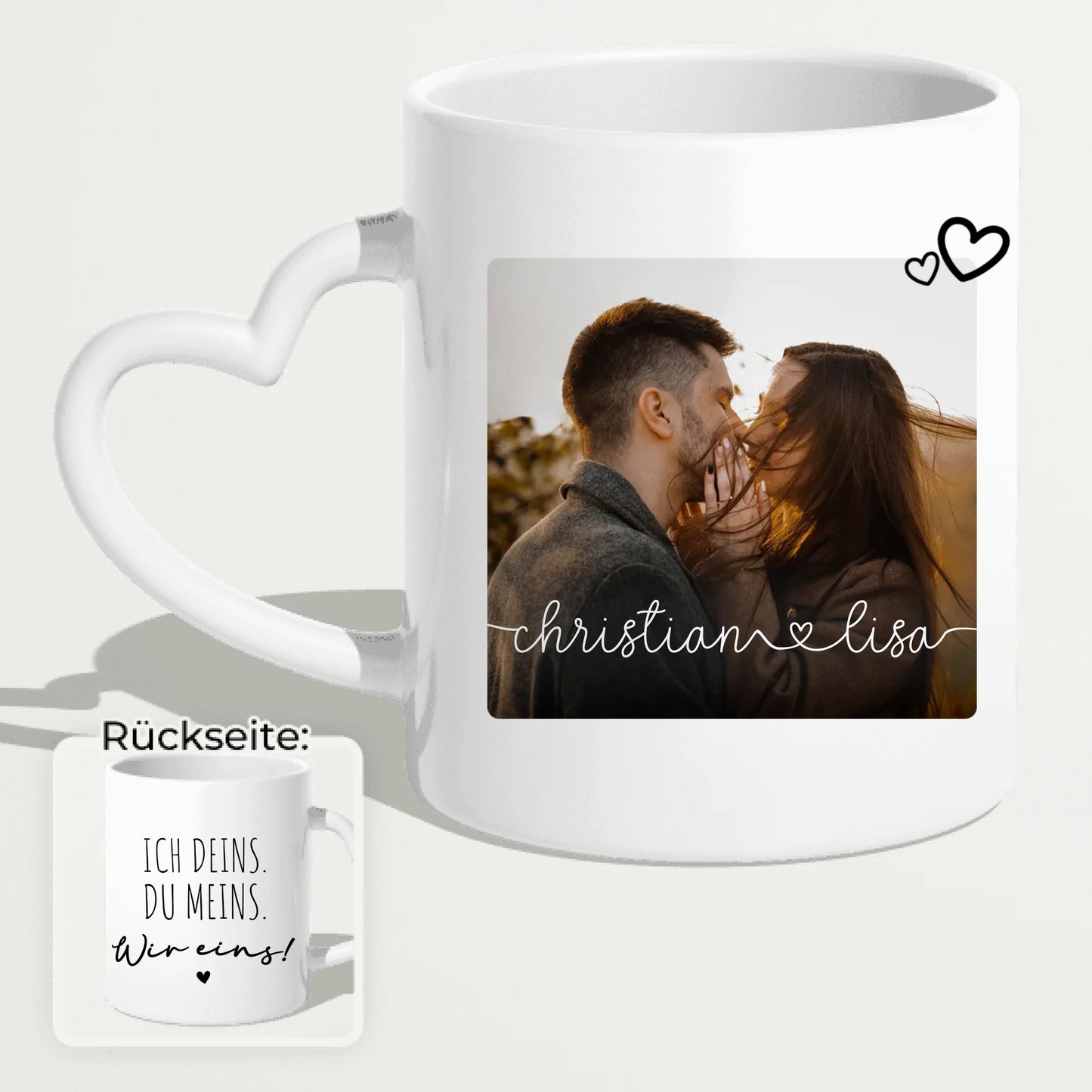 Personalisierte Tasse - Bild und Spruch - Paar-Tasse