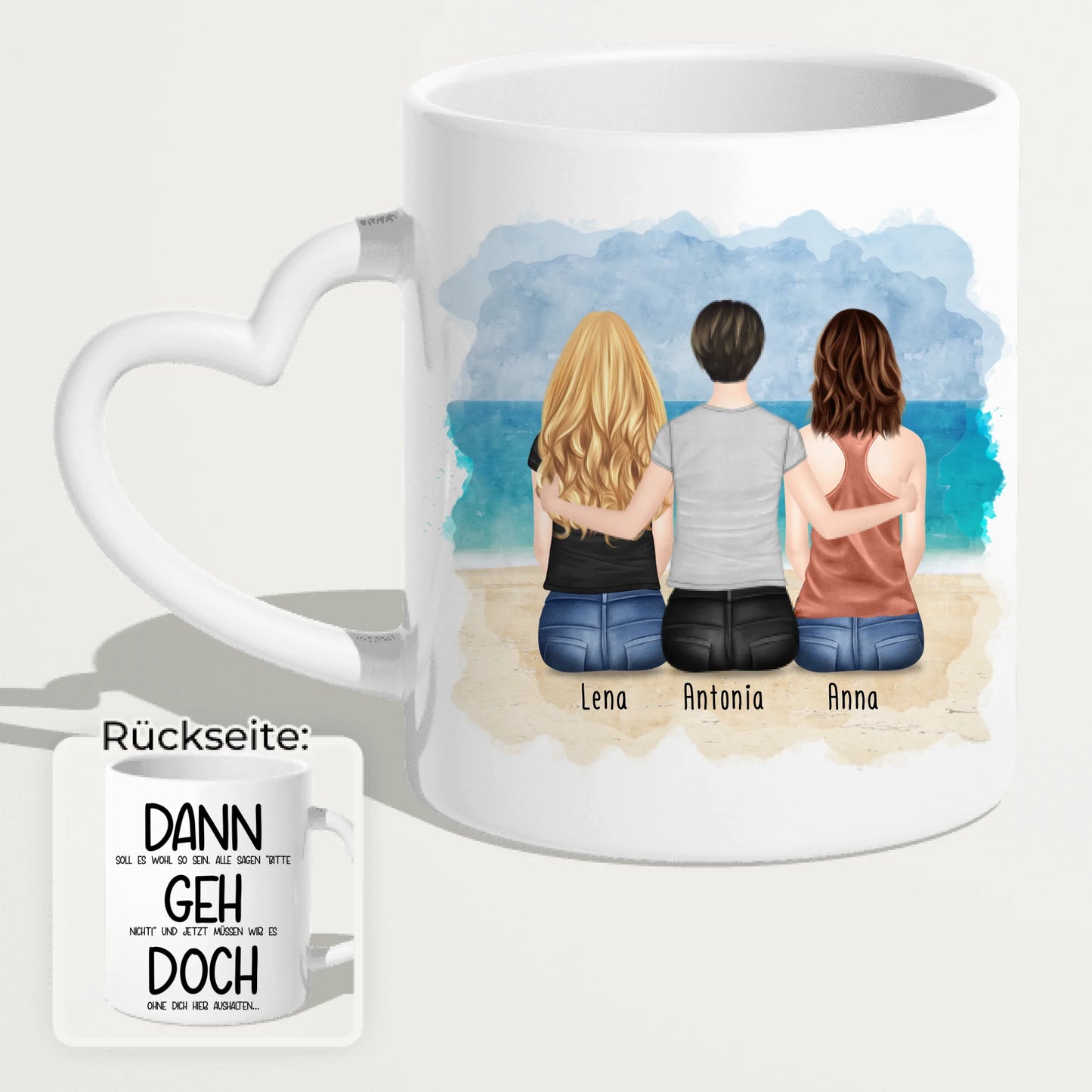 Personalisierte Tasse Kollegen (3 Frauen) - Abschiedsgeschenk