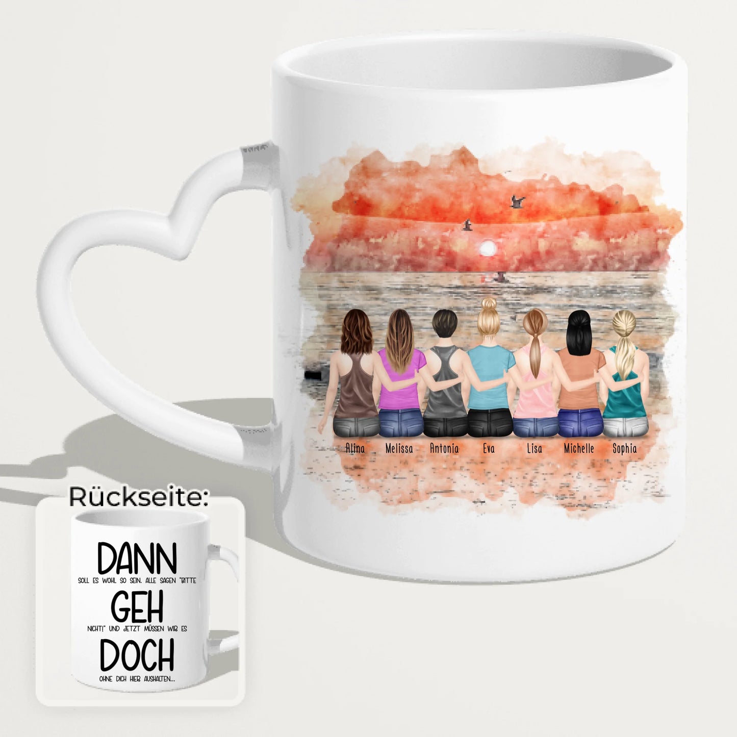 Personalisierte Tasse Kollegen (7 Frauen) - Abschiedsgeschenk