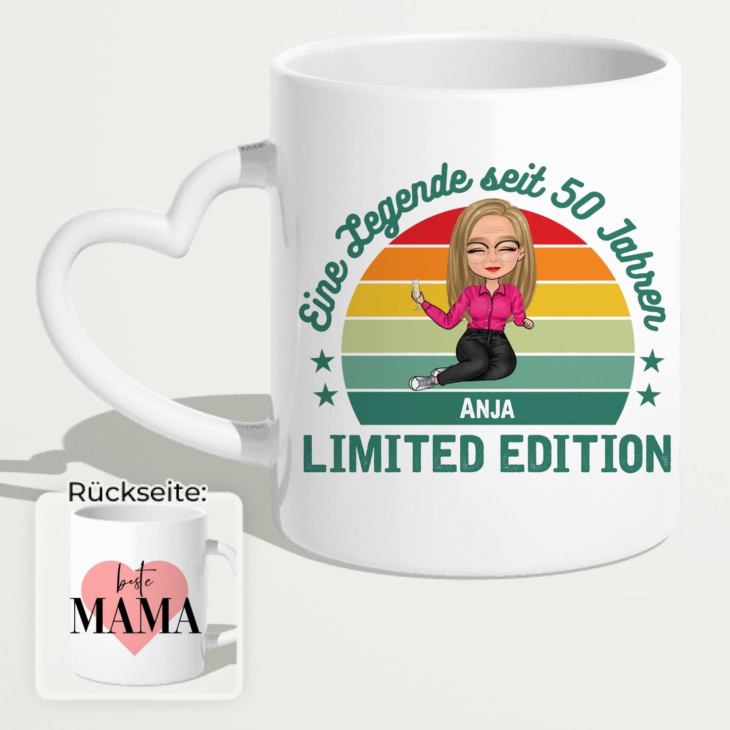 Personalisierte Tasse - Eine Legende seit X Jahren - Oma / Mama Legende