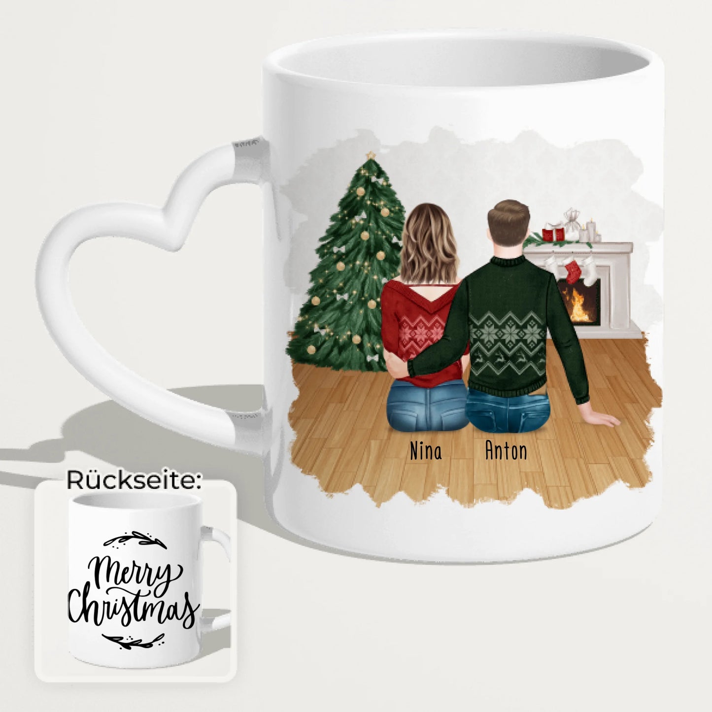 Personalisierte Tasse für Pärchen - Weihnachtstasse