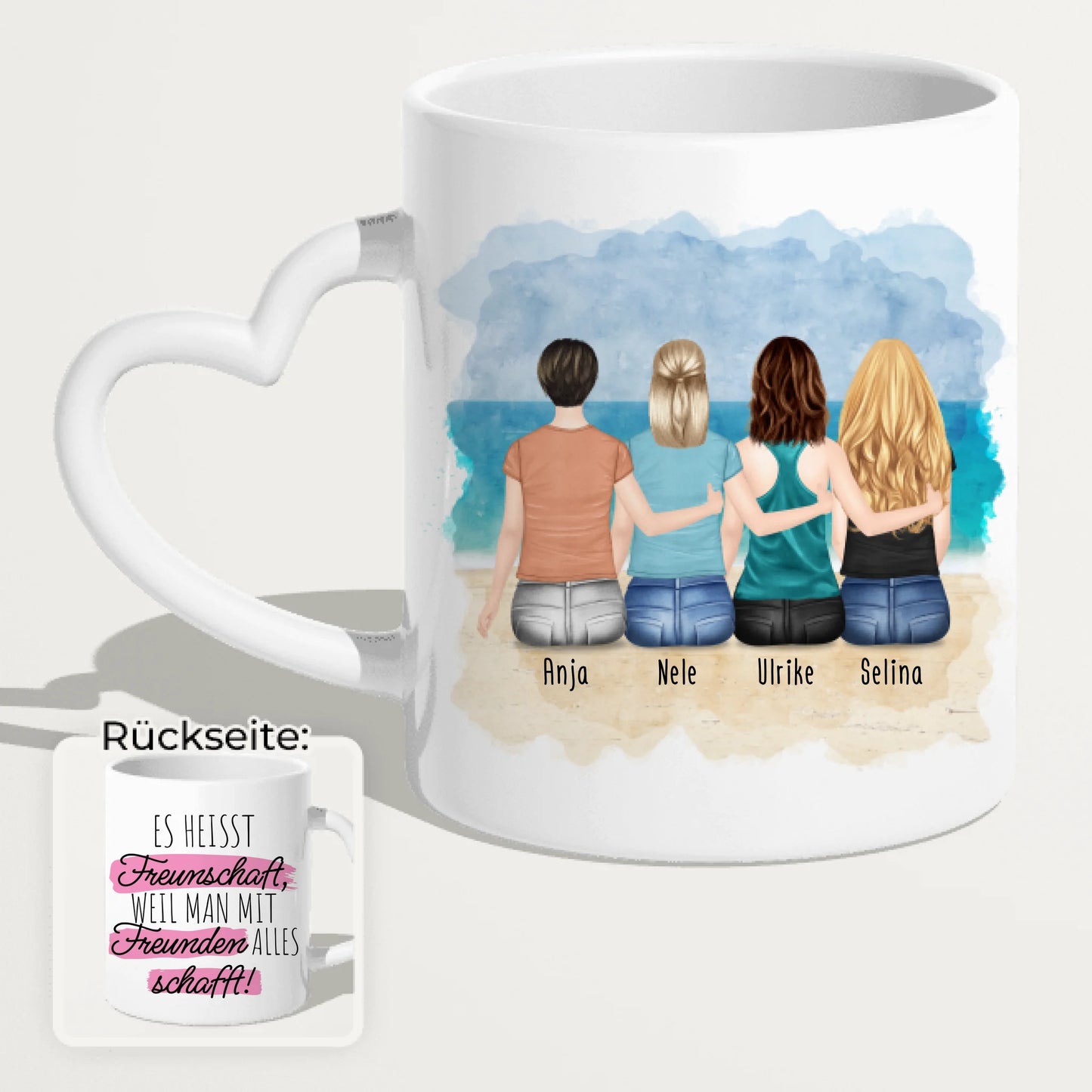 Personalisierte Tasse für Beste Schwestern (4 Schwestern)