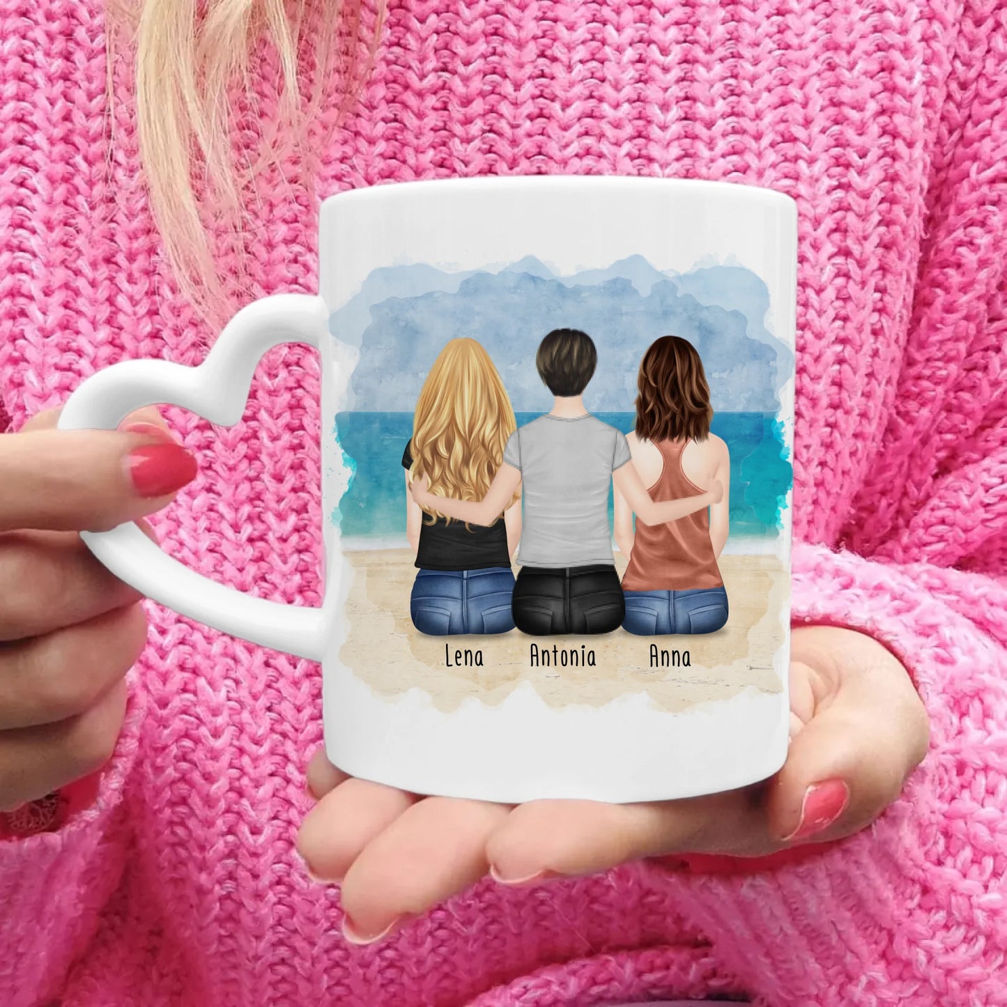 Personalisierte Tasse Kollegen (3 Frauen) - Abschiedsgeschenk