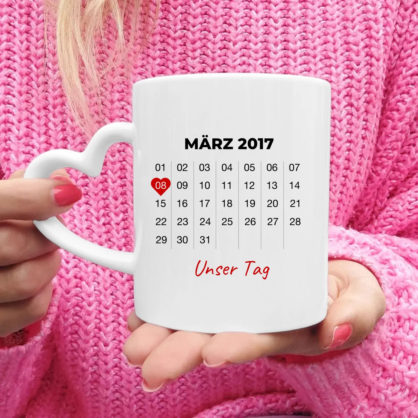 Personalisierte Tasse mit Jahrestag und Bild - Jahrestag Geschenk für Paare