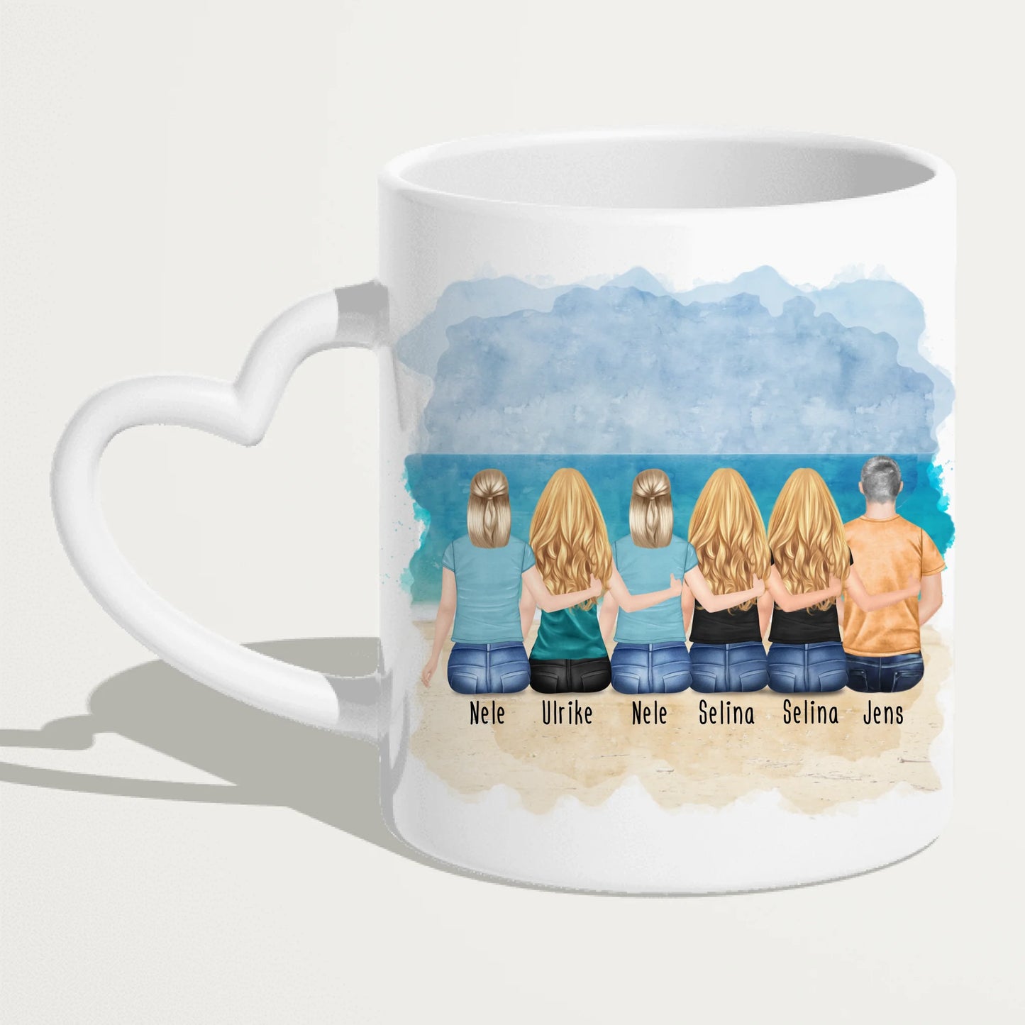 Personalisierte Tasse Kollegen (5 Frauen + 1 Mann) - Abschiedsgeschenk