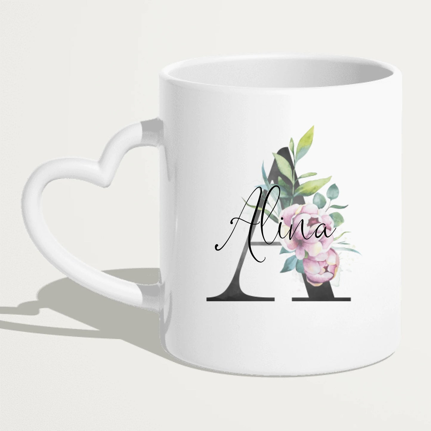 Personalisierte Tasse mit Initialen und Namen