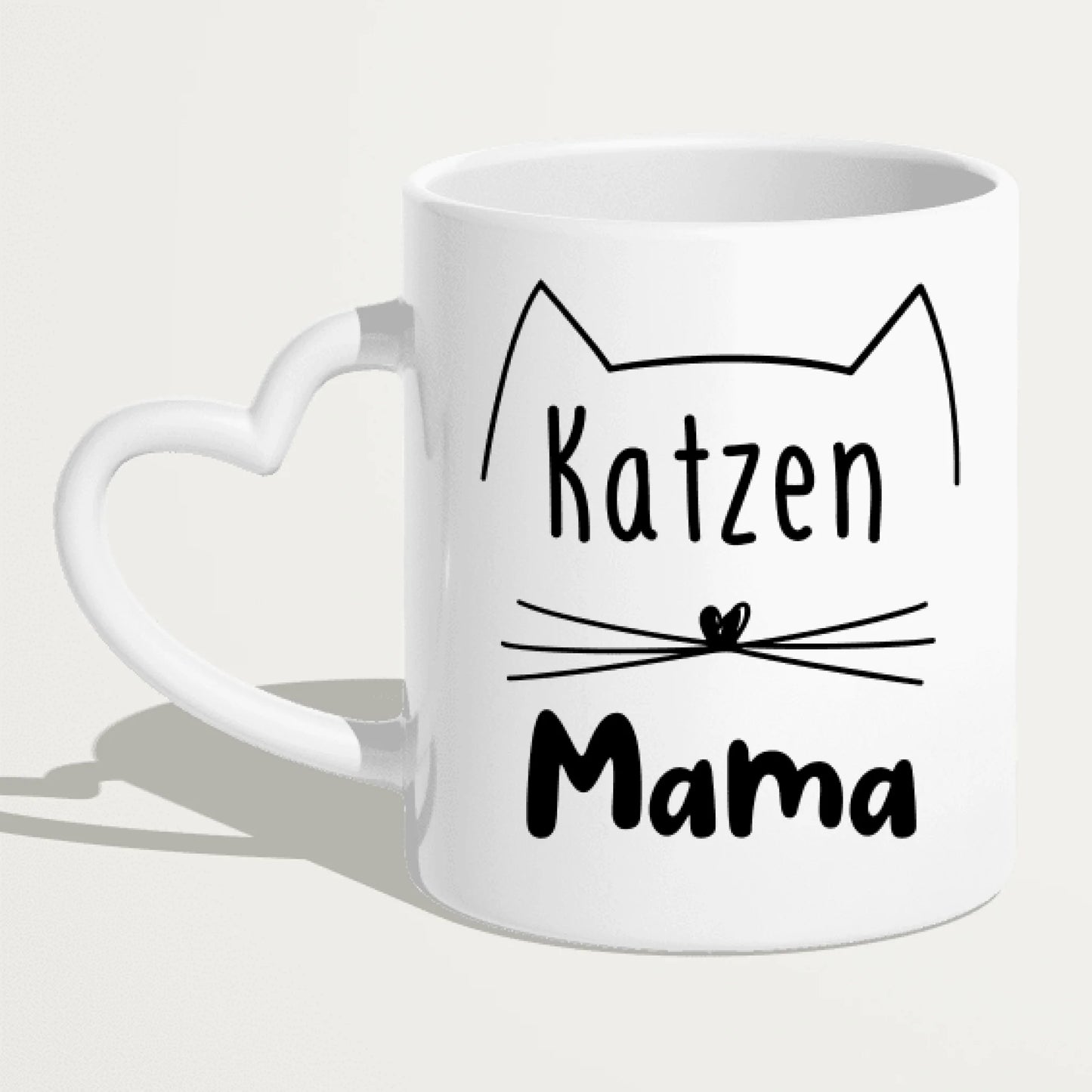 Personalisierte Tasse - Katzenmama/Katzenpapa (1-6 Katzen) (gezeichnet)