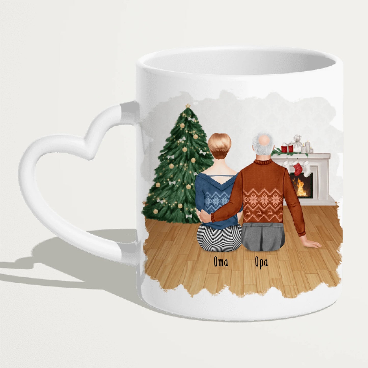 Personalisierte Tasse mit Oma und Opa - Weihnachtstasse