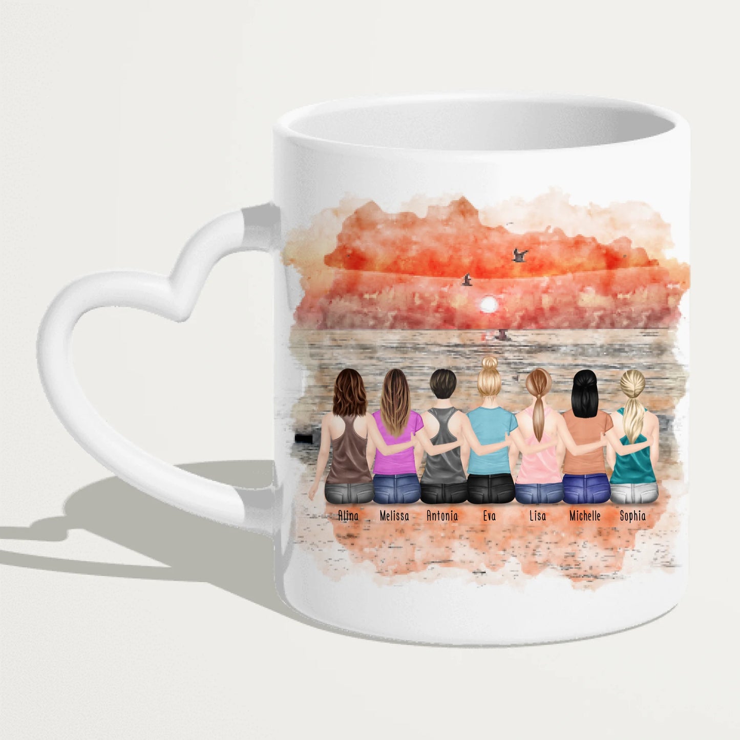 Personalisierte Tasse Kollegen (7 Frauen) - Abschiedsgeschenk