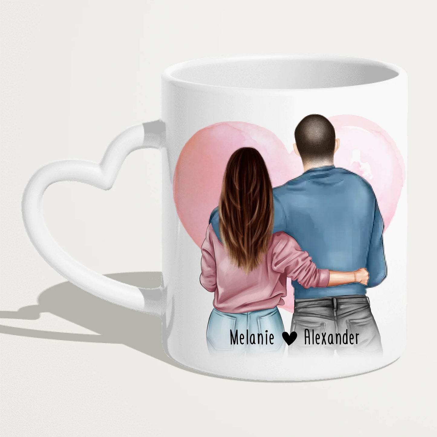 Personalisierte Tasse mit Paar (stehend) - Pärchen Tasse