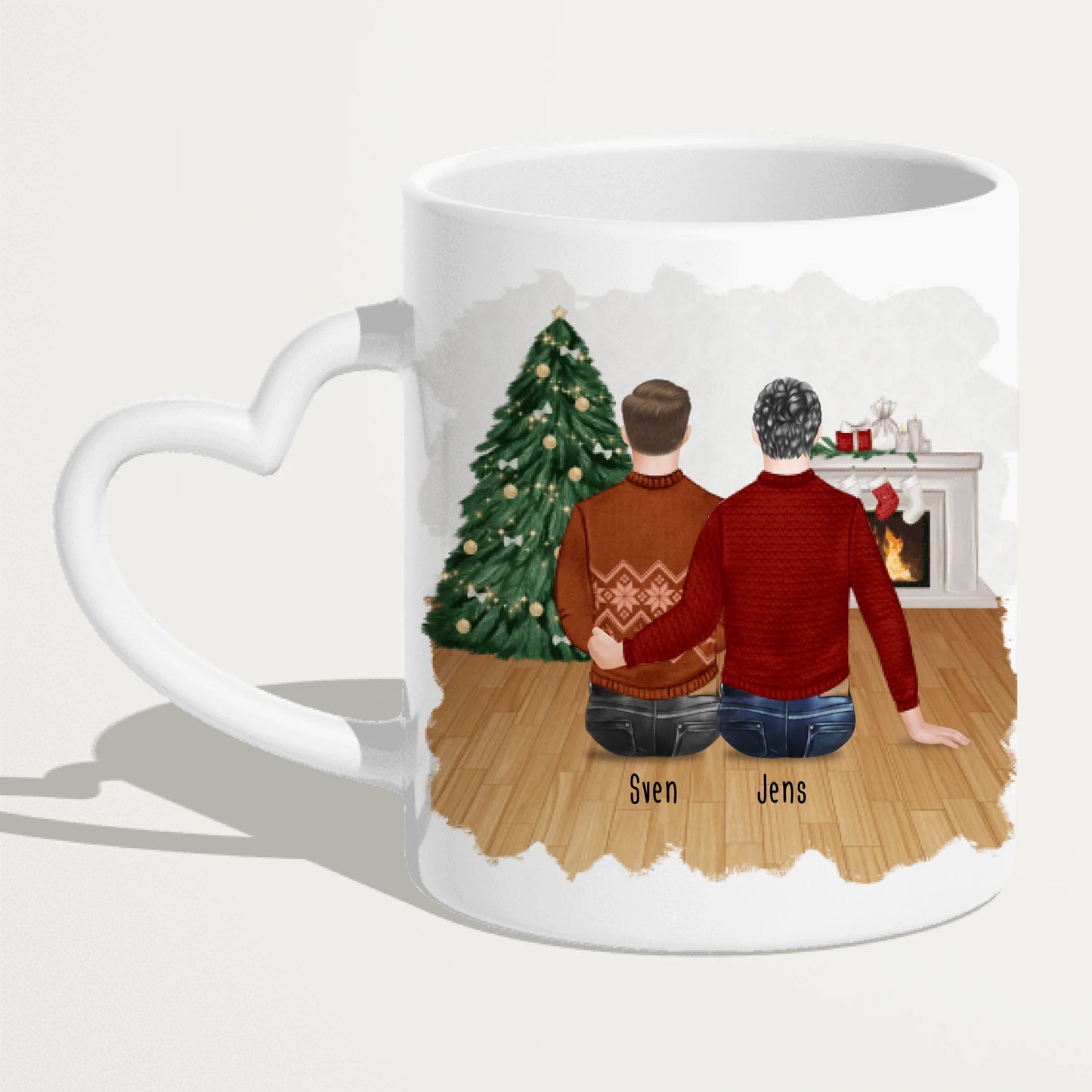 Personalisierte Tasse mit Bruder (2 Brüder) - Weihnachtstasse